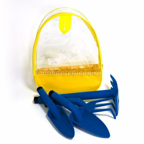 Набор посадочный из 4-х предметов в футляре-сумке (синий)
