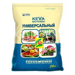 Почвогрунт KEVA BIOTERRA 20 л (Гера) почвогрунт keva bioterra для рассады и овощей 20 л