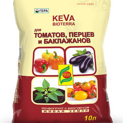 Грунт Томаты и перцы KEVA BIOTERRA 10л (с биогумусом.) Гера томаты зимовье резаные 400г