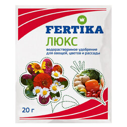 Fertika Люкс (кристалон) водораствор. удобрение для овощей, цветов и рассады 20 гр удобрение кристалон для фиалок минеральное жидкость 250 мл fertika