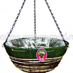 Корзина (30899) подвесная плетеная, диаметр 30 см подвесная люстра с хрусталем vegas 60вт e14 94x25 см