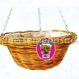 Корзина (NHB1114) подвесная плетеная, диаметр 35 см подвесная люстра с хрусталем vegas 60вт e14 94x25 см