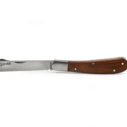 Нож прививочный, складной, нержавеющий L=173 мм (73 мм прямое лезвие+100 мм ручка) Samurai