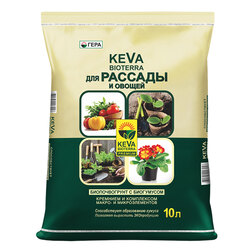 БИО грунт для Рассады и Овощей Keva Bioterra 10л ( с биогум.) Гера грунт био для рассады 10 л peter peat